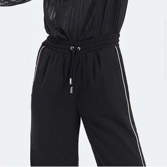 The Kooples Women's Pants Satin Black Track Pants size small - Picture 4 of 8